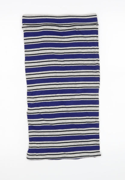 Bershka Womens Multicoloured Striped  Straight & Pencil Skirt Size S