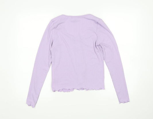 Womens UK Size 10 New Look Purple Full Zip Jumper