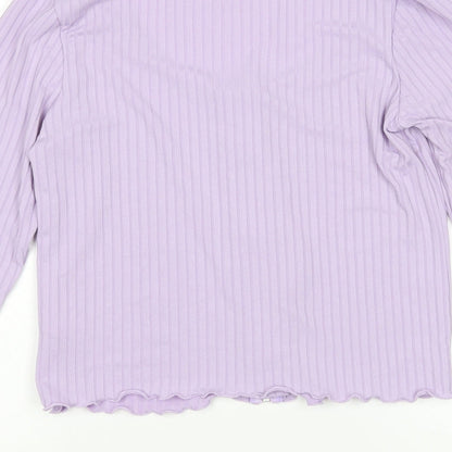 Womens UK Size 10 New Look Purple Full Zip Jumper