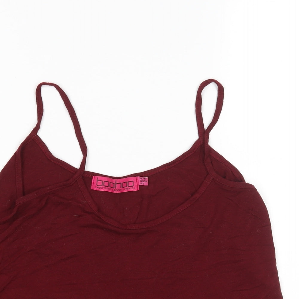 Boohoo Womens Red   Basic Tank Size 10