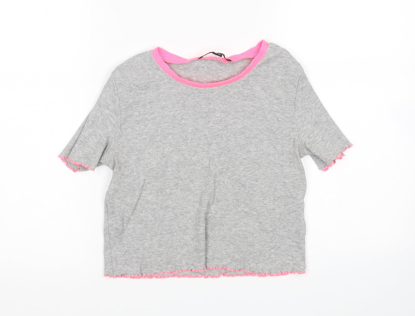 Womens UK Size 12 Select Grey Basic T-Shirt