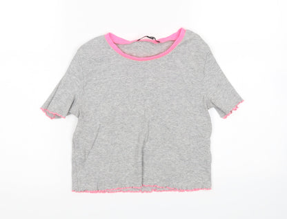 Womens UK Size 12 Select Grey Basic T-Shirt