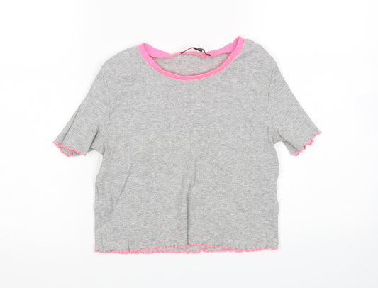 Womens UK Size 12 Select Grey Basic T-Shirt