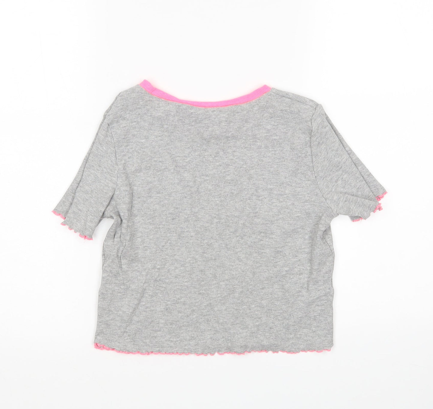 Womens UK Size 12 Select Grey Basic T-Shirt