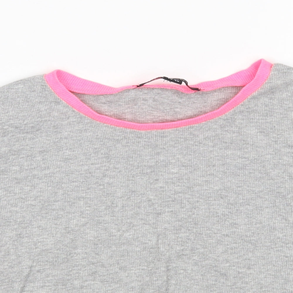 Womens UK Size 12 Select Grey Basic T-Shirt