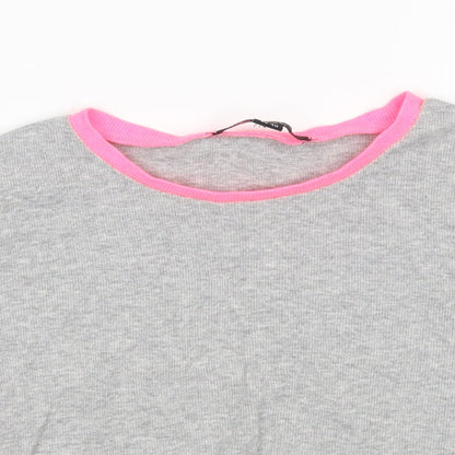 Womens UK Size 12 Select Grey Basic T-Shirt