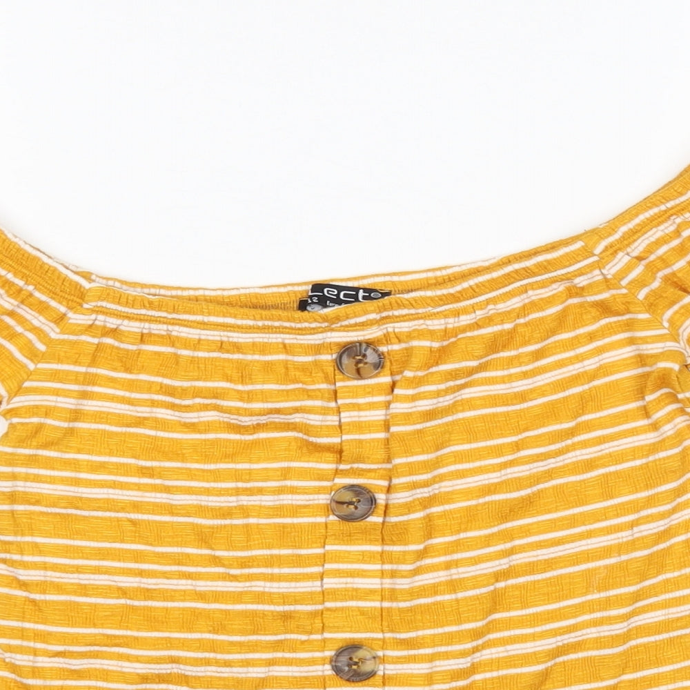 Womens UK Size 12 Select Yellow Pullover Jumper