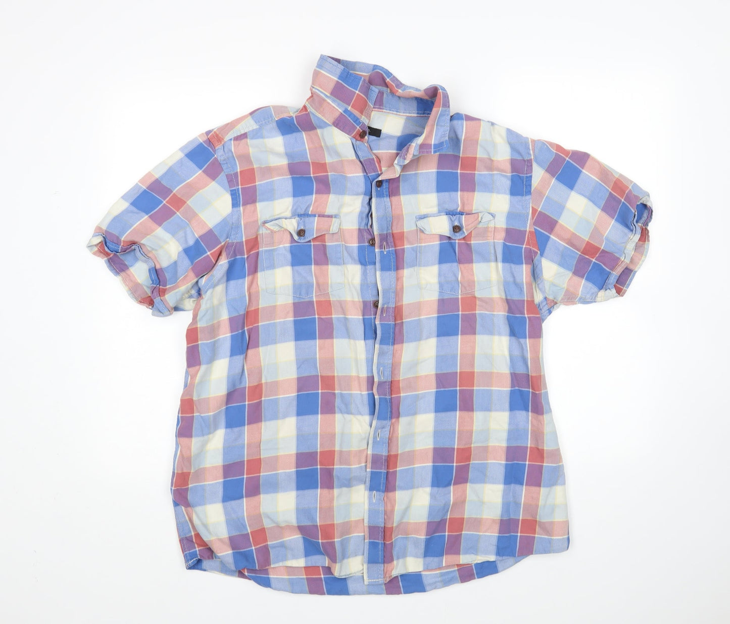 George Mens Multicoloured Check   Button-Up Size XL