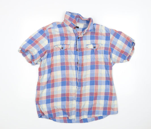 George Mens Multicoloured Check   Button-Up Size XL