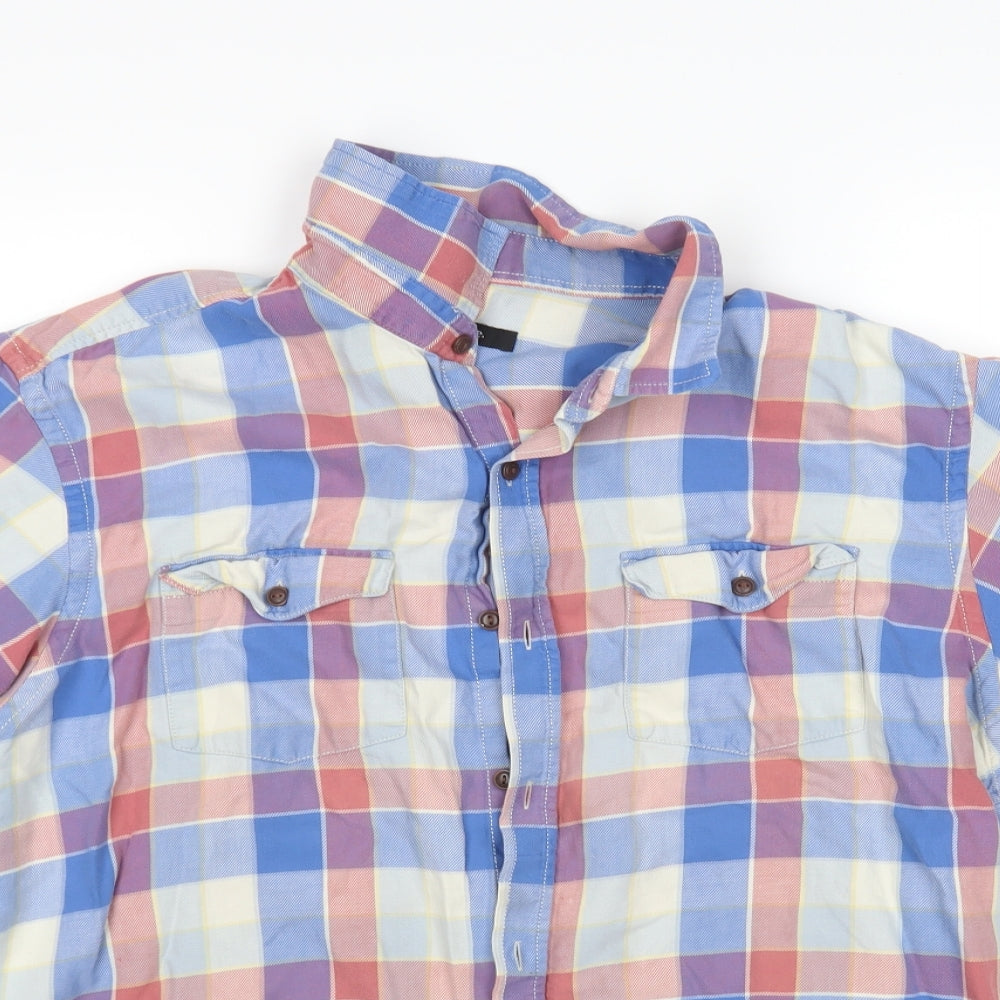 George Mens Multicoloured Check   Button-Up Size XL