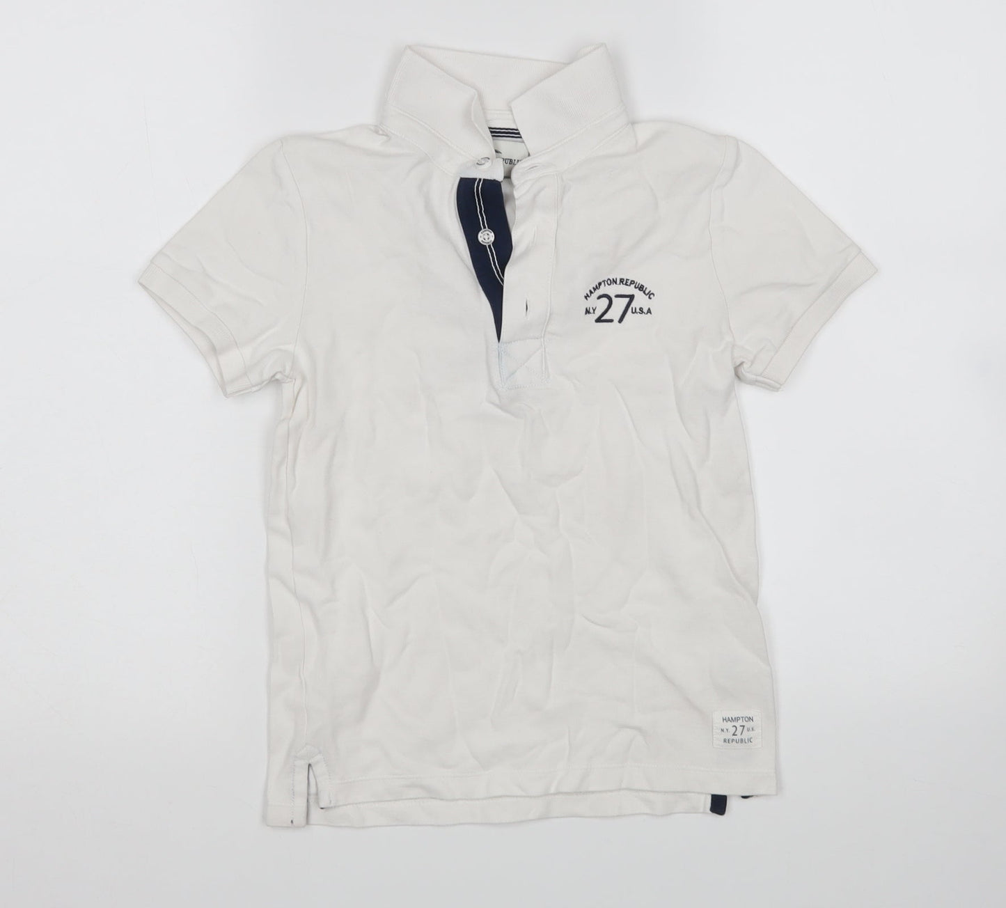 Hampton Republic Boys White   Basic Polo Size 9-10 Years