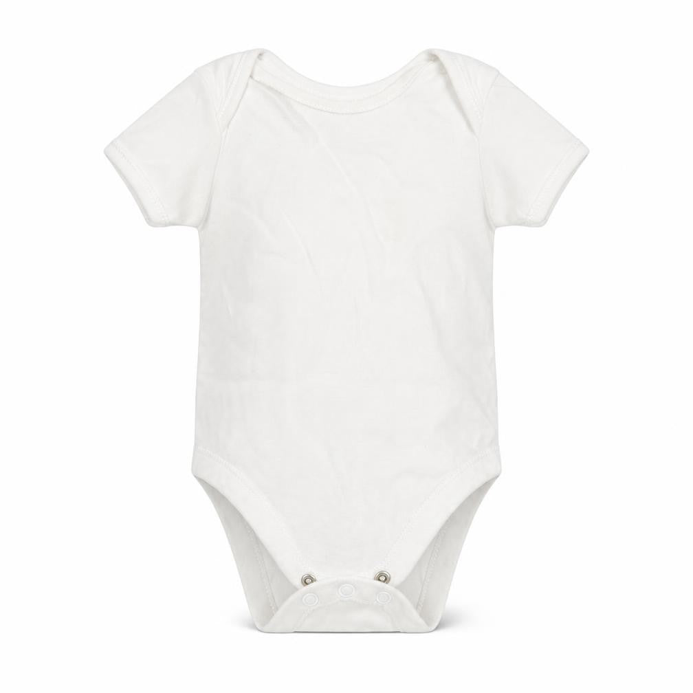 Front view of George Baby White Leotard One-Piece, size 3-6, Months