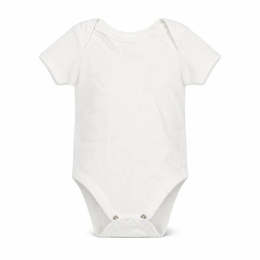 Front view of George Baby White Leotard One-Piece, size 3-6, Months
