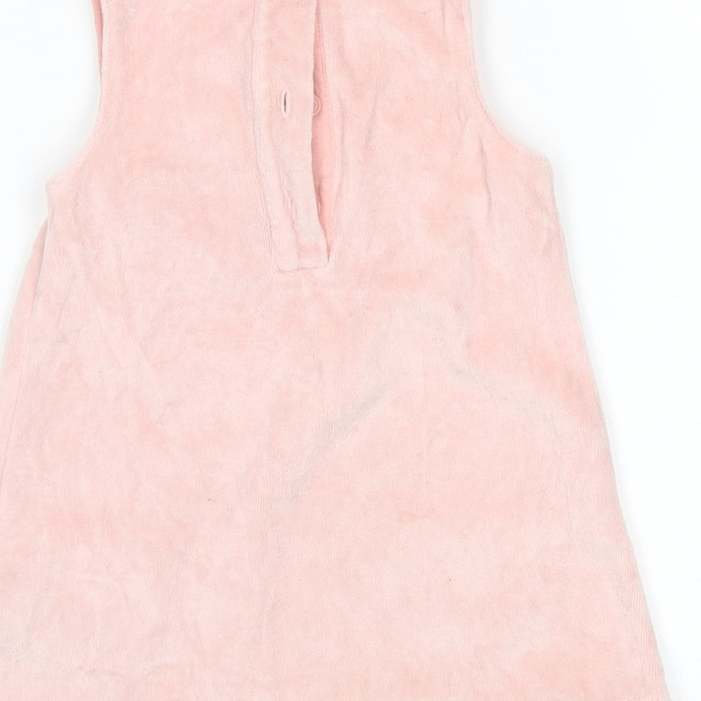M&S Girls Pink   Pinafore/Dungaree Dress  Size 3-6 Months