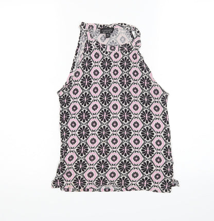 Womens UK Size 6 Topshop Multicoloured Basic Tank