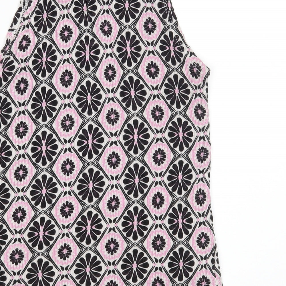 Womens UK Size 6 Topshop Multicoloured Basic Tank
