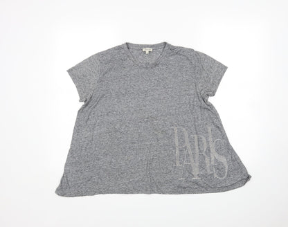 Womens UK Size 6 River Island Grey Basic T-Shirt