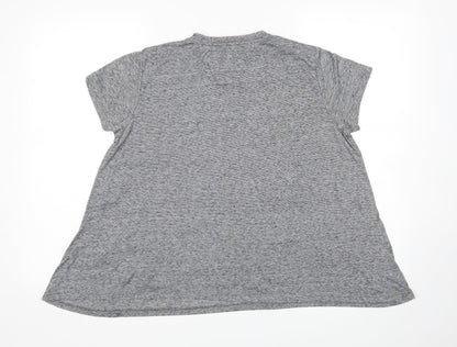 Womens UK Size 6 River Island Grey Basic T-Shirt
