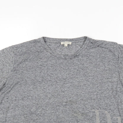 Womens UK Size 6 River Island Grey Basic T-Shirt