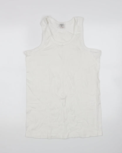 Mens UK Size M Preworn White  Tank