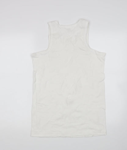 Mens UK Size M Preworn White  Tank