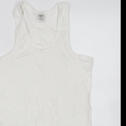 Mens UK Size M Preworn White  Tank