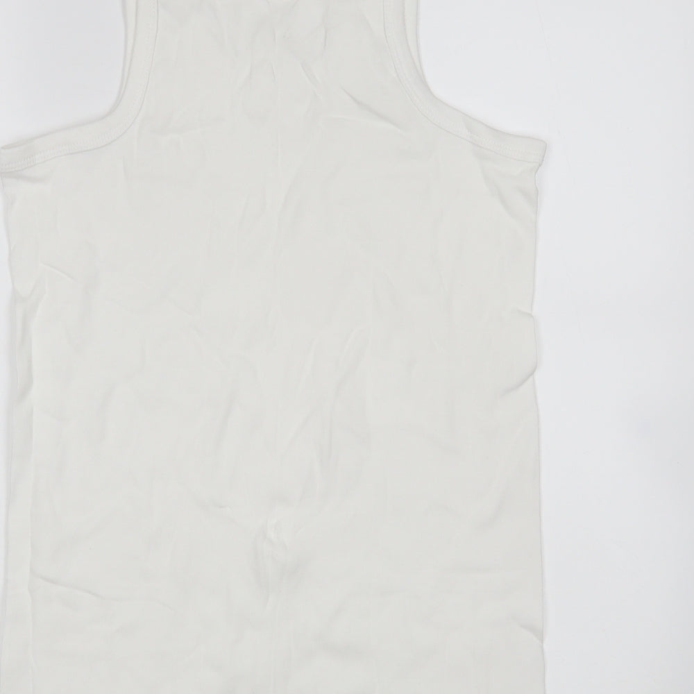 Mens UK Size M Preworn White  Tank