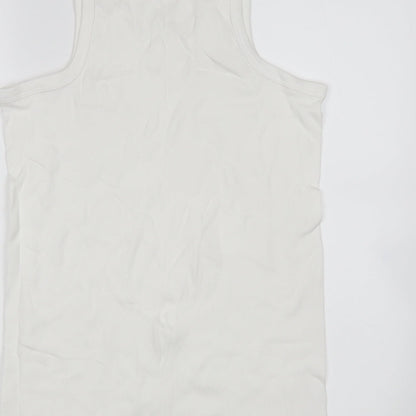 Mens UK Size M Preworn White  Tank