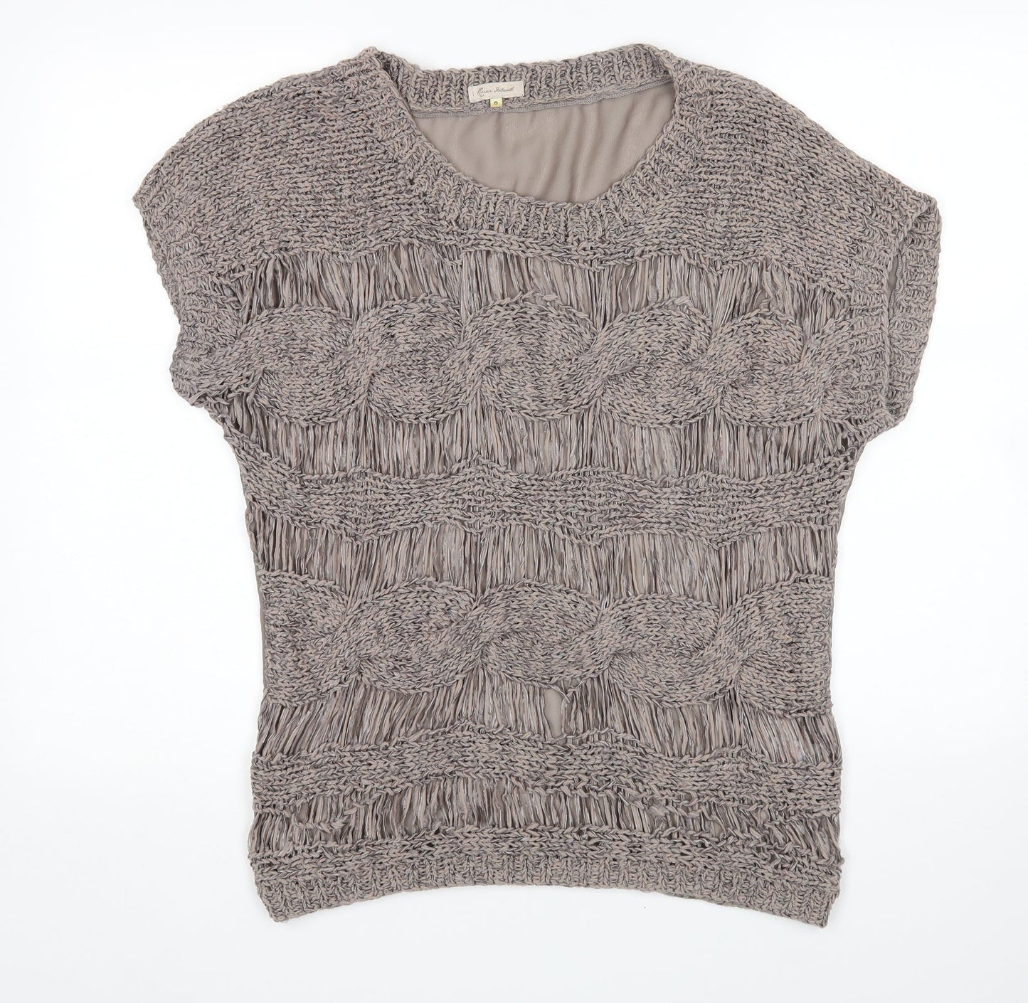 Womens UK Size 8 Preworn Brown Basic Blouse