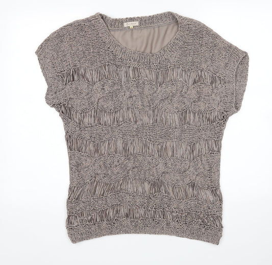 Womens UK Size 8 Preworn Brown Basic Blouse
