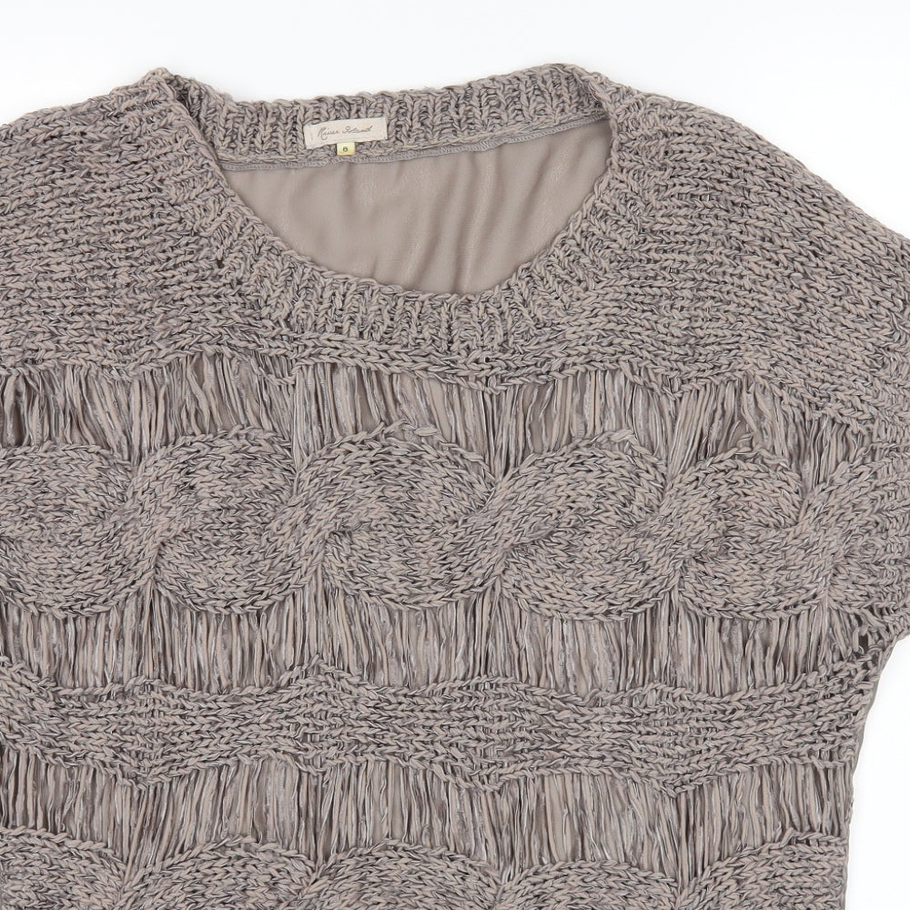 Womens UK Size 8 Preworn Brown Basic Blouse