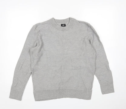 H&M Womens Grey   Pullover Sweatshirt Size S