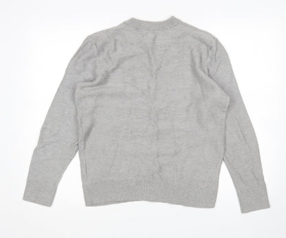 H&M Womens Grey   Pullover Sweatshirt Size S