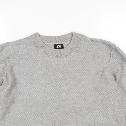 H&M Womens Grey   Pullover Sweatshirt Size S