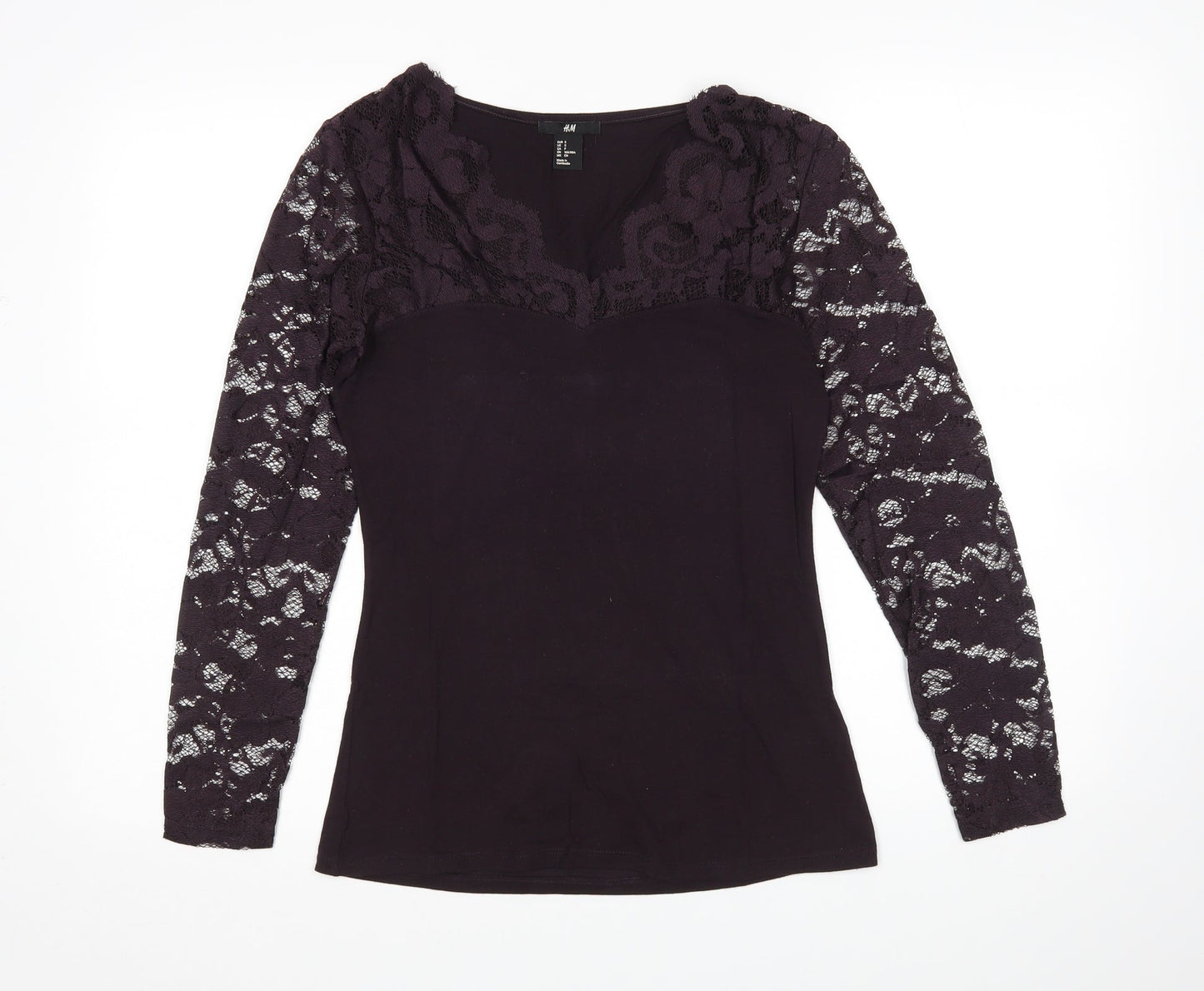 Womens UK Size S H&M Purple Basic Blouse