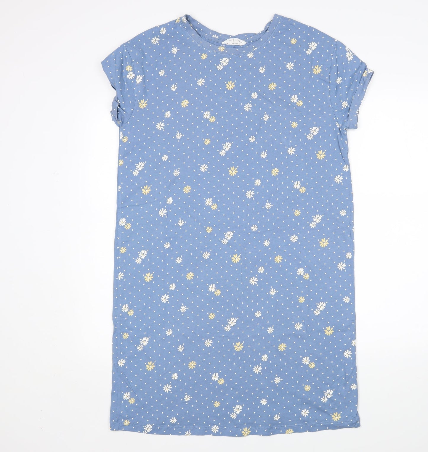 Preworn Womens Blue Polka Dot  Top Dress Size M