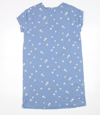 Preworn Womens Blue Polka Dot  Top Dress Size M