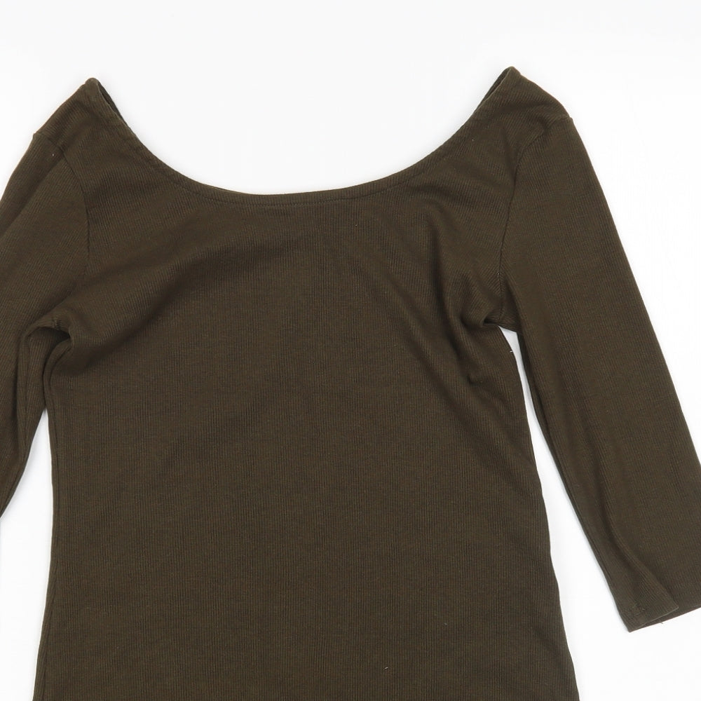 Aikha Womens Green   Bodysuit One-Piece Size L