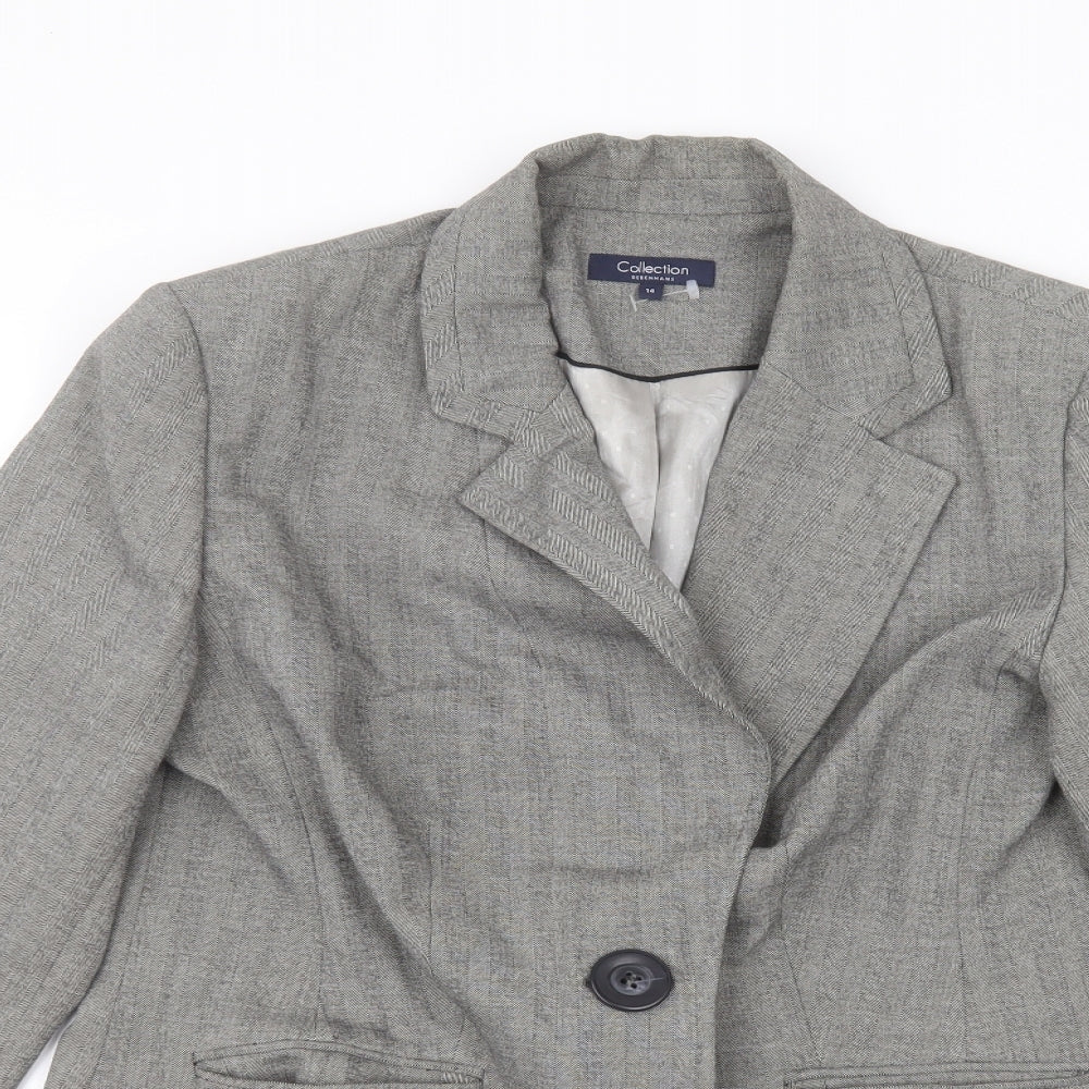 Womens UK Size 14 Debinhams Grey Jacket