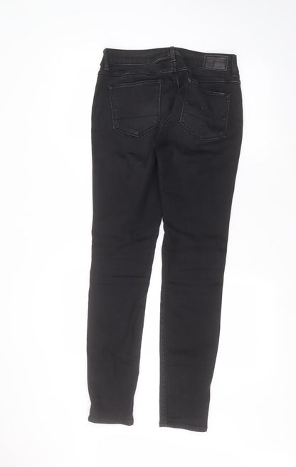 Mens UK Size 29 in Preworn Regular Fit Skinny Black Jeans