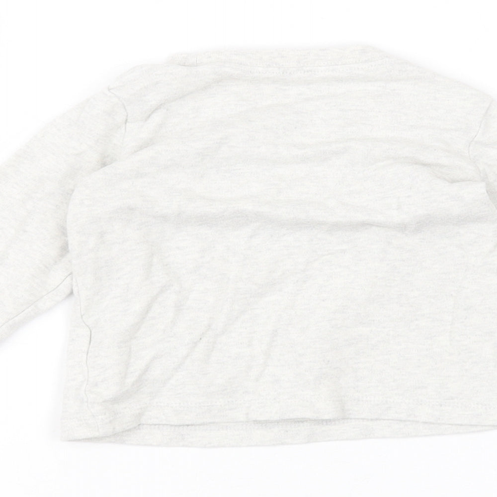 Brand and care label for George Baby White Basic T-Shirt, size 12-18, Months