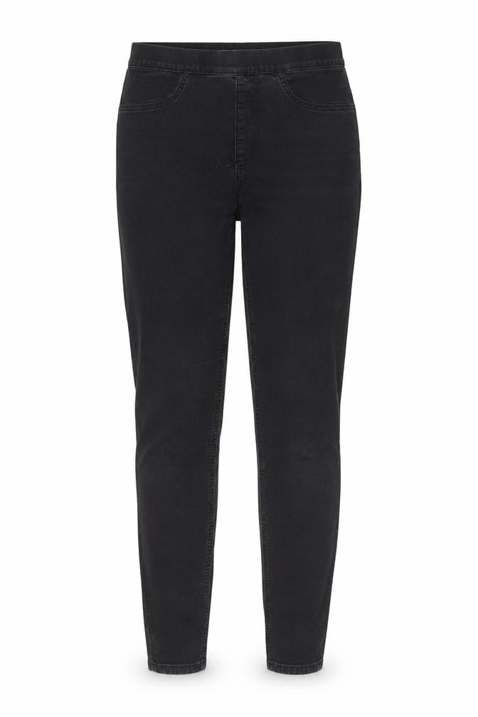 Front view of Marks & Spencer women’s black straight jeans, size UK 10, 28-inch leg
