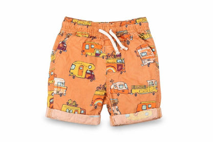 Front view of Tu Baby Orange Cropped Trousers, size 12-18, Months - swim short