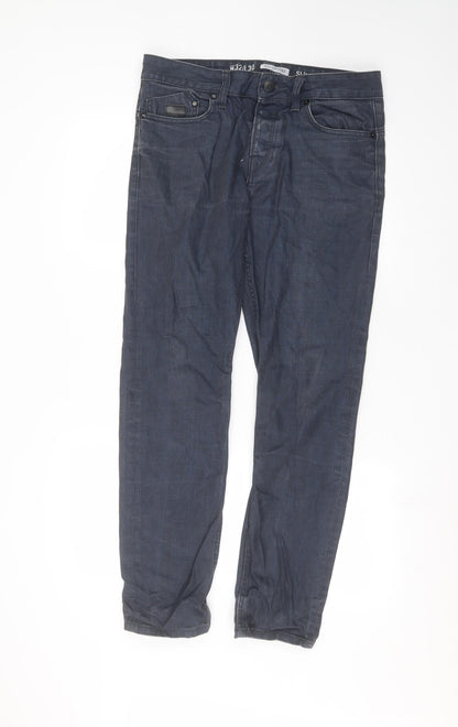 Mens UK Size 32 in Preworn Regular Fit Straight Blue Jeans
