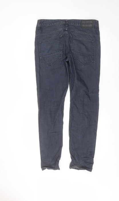 Mens UK Size 32 in Preworn Regular Fit Straight Blue Jeans