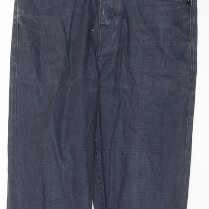 Mens UK Size 32 in Preworn Regular Fit Straight Blue Jeans
