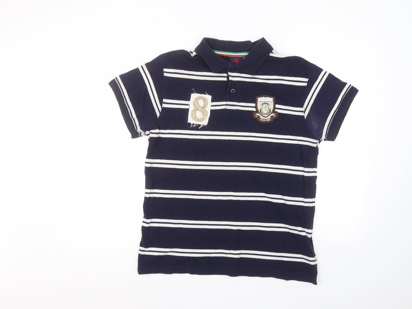 Penn Mens Blue Striped   Polo Size M