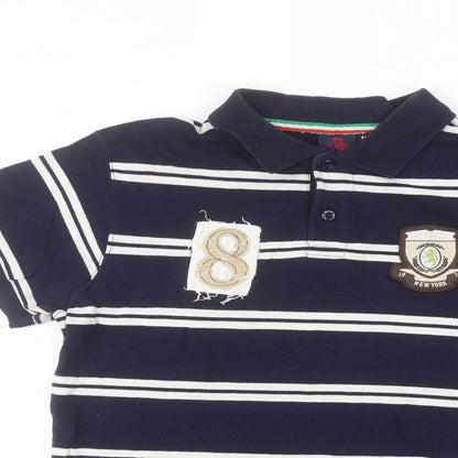 Penn Mens Blue Striped   Polo Size M