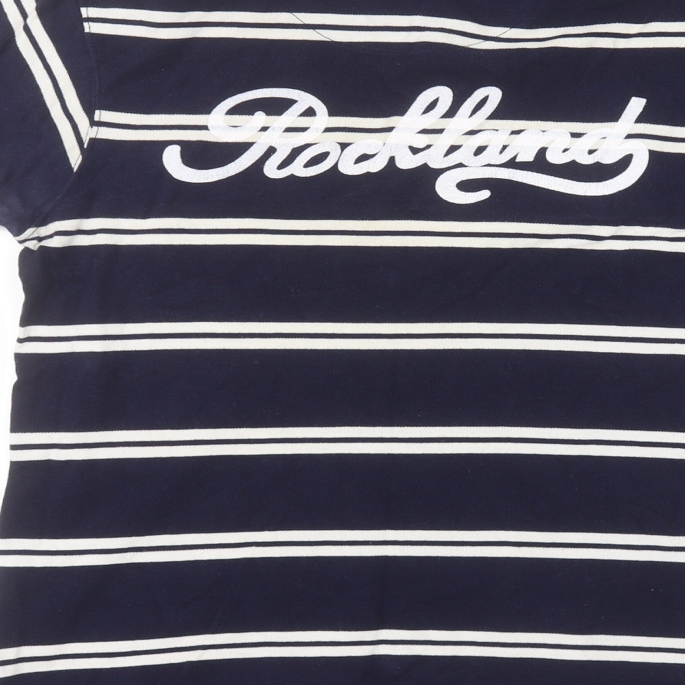 Penn Mens Blue Striped   Polo Size M