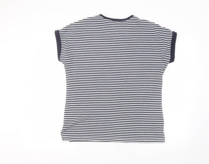 Womens UK Size 14 Viz-A-Viz White Basic T-Shirt